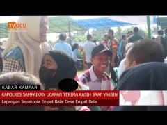 HADIRI VAKSINASI POLRES KAMPAR, KAPOLRES SAMPAIKAN UCAPAN TERIMA KASIH